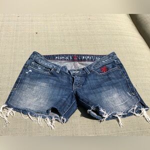 People’s Liberation women’s cutoff denim shorts size 28